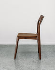 Ealing armless dining chair in walnut