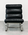 Angus Black Leather Chair - Oxford Black