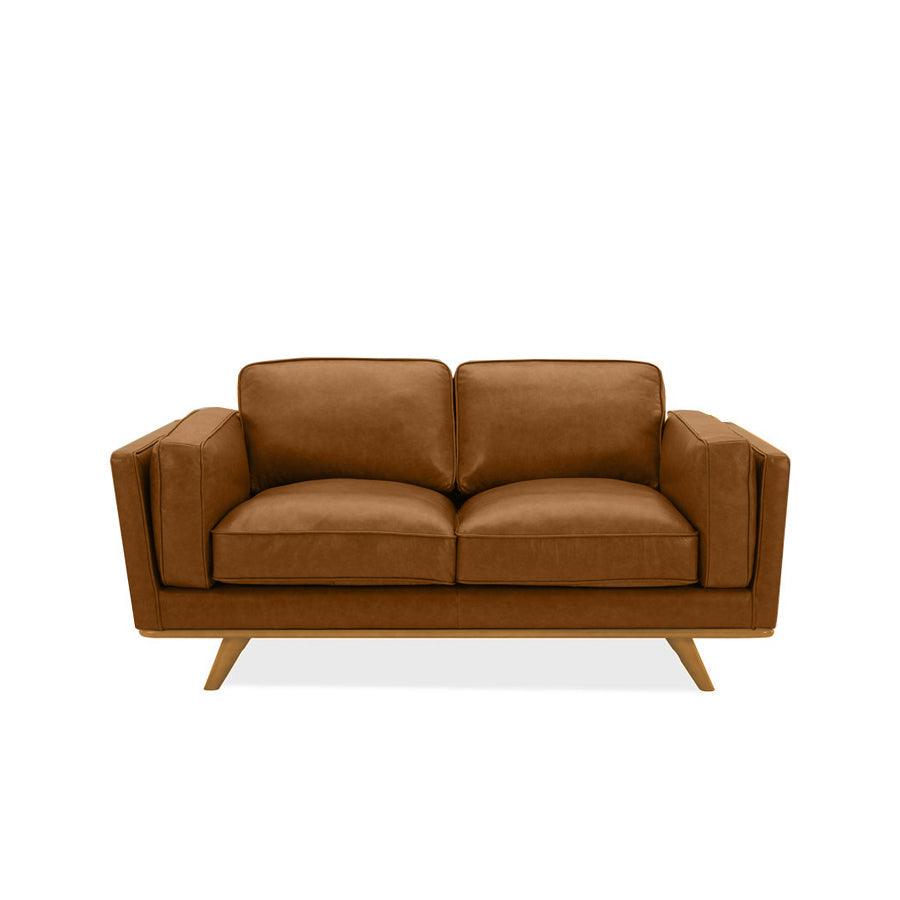 Aria Leather 2 Seat Sofa Matisse CaramelStacksWellington Stacks