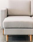Tango modular sofa with reversible ottoman in felix smoke