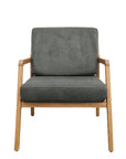 Baker fabric armchair in Charcoal