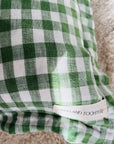 French linen cushion in Celtic gingham
