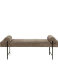 Hay bench seat in russet/black