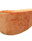 Hendricks curved sofa in Caulfield carrot
