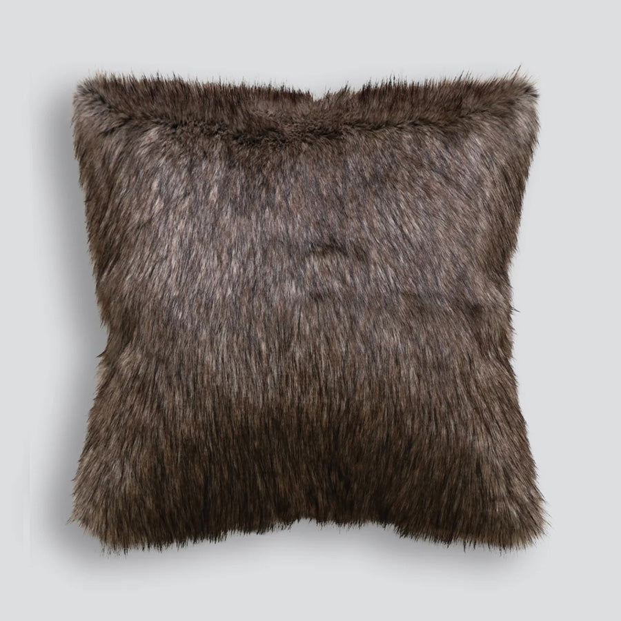 Warm & Rustic Faux Fur Euro cushion