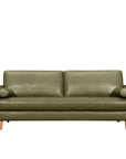 Khan sofa in green leather