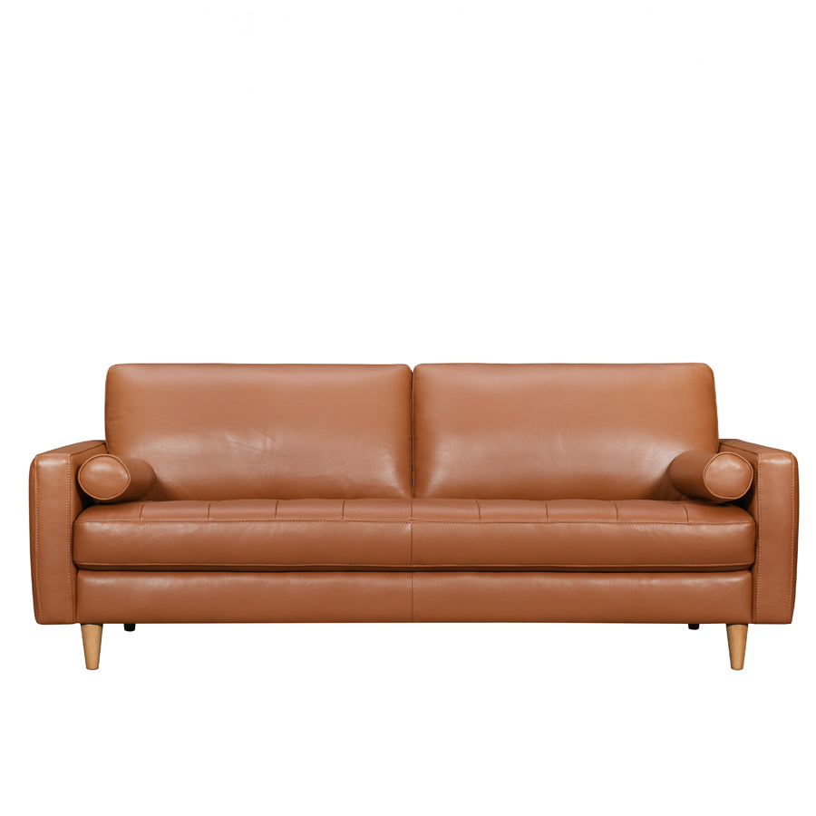Khan sofa in carmel leather