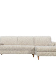 Khan 2 seat sofa & chaise in Marzipan