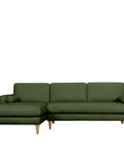 Khan sofa & chaise in leather