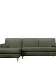 Khan sofa & chaise in moss