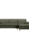 Khan sofa & chaise in moss