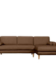 Khan sofa & chaise in leather