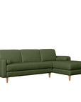 Khan sofa & chaise in leather
