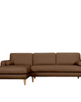 Khan sofa & chaise in leather