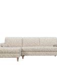 Khan 2 seat sofa & chaise in Marzipan