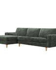 Khan sofa & chaise in moss