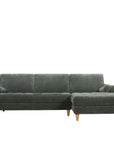 Khan sofa & chaise in moss
