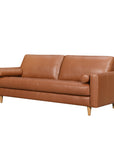 Khan sofa in carmel leather