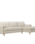 Khan 2 seat sofa & chaise in Marzipan