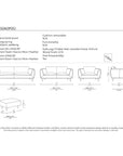Laurel 2 seat sofa | Chocolate leather