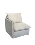 Miami modular sofa in salt & pepper - Single seat Left