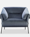 Saddle armchair in smoke