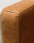 Hamptons leather 2 seat sofa - tan leather