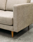 Monterey modular sofa and ottoman in kumi mushroom