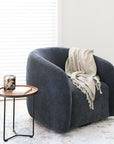 Max swivel armchair in steel