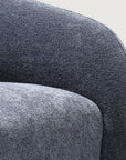 Max swivel armchair in steel
