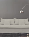 Miami slipcover 2 seat sofa in salt and pepper