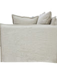 Miami slipcover 2 seat sofa in salt and pepper