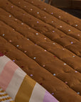 Mocha Dot Quilted Throw
