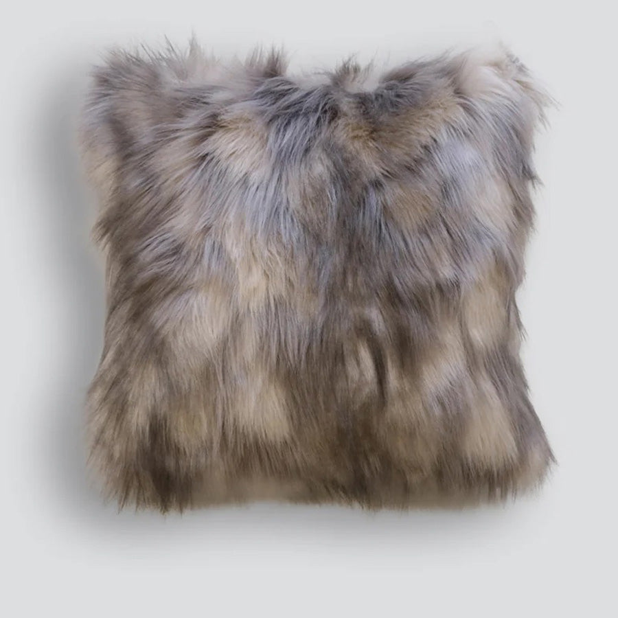 Light & Feminine Faux Fur Euro cushion