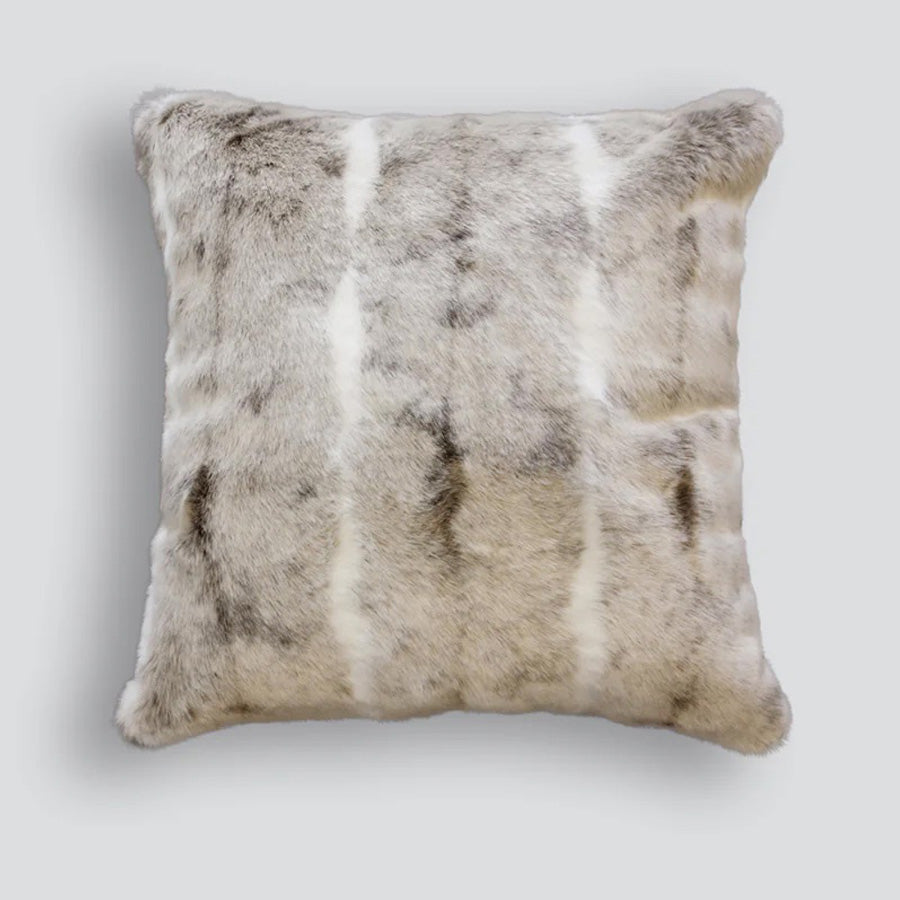 Light & Feminine Faux Fur Euro cushion