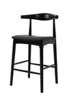 Nordic Barstool Black leather & frame
