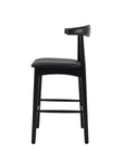 Nordic Barstool Black leather & frame