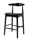 Nordic Barstool Black leather & frame