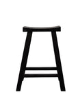 Parq barstool in black crafted from vintage elm