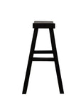 Parq barstool in black crafted from vintage elm