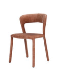Finn upholstered dining chair in Peach