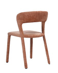 Finn upholstered dining chair in Peach