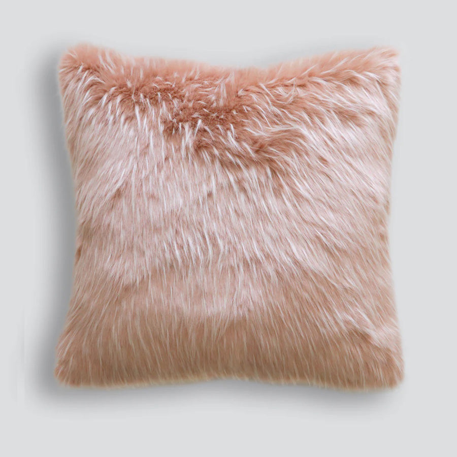 Light & Feminine Faux Fur Euro cushion