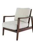 Yukon armchair in pUmice & walnut