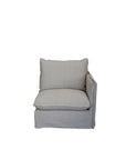 Miami modular sofa in salt & pepper - Single seat, right