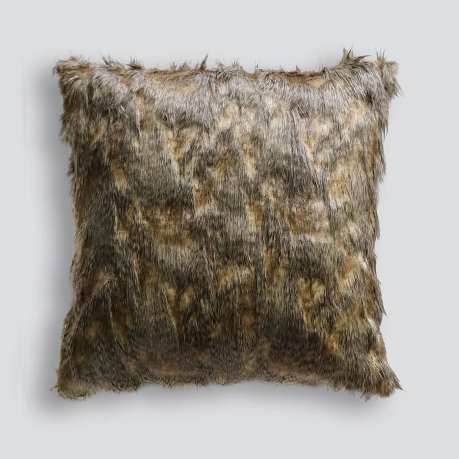 Warm & Rustic Faux Fur Euro cushion