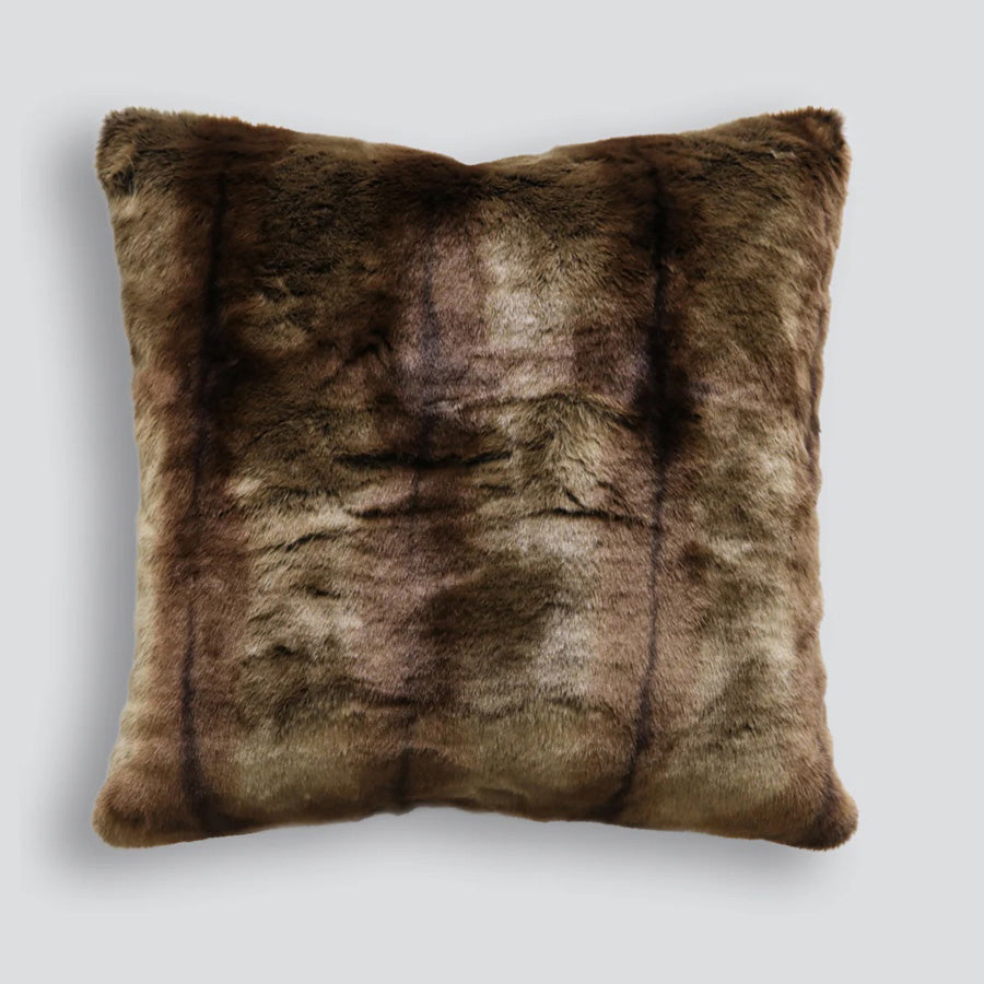 Warm & Rustic Faux Fur Euro cushion