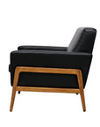 Ingrid armchair in black leather