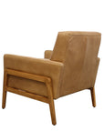 Ingrid armchair in tan leather