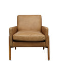 Ingrid armchair in tan leather